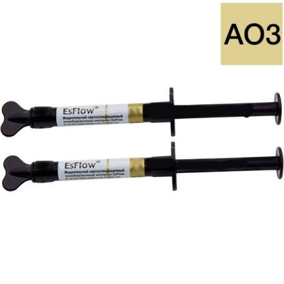 ЭсФлоу / EsFlow (АО3) - жидкотекучий светоотверждаемый композит (1шпр*2г), Spident / Корея