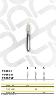 Полировочный бор по композиту 3-я ступень / P 9663 VF 204.030, Drendel + Zweiling DIAMANT GmbH, Германия  