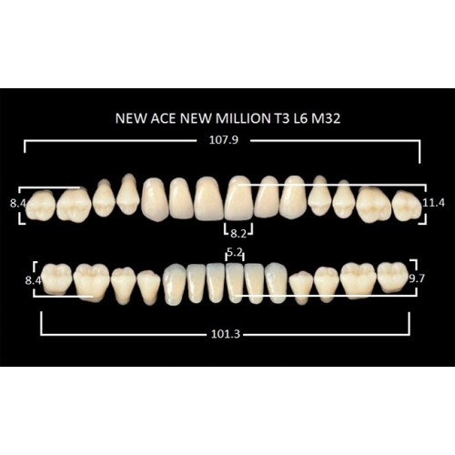 Зубы планка 28 шт MILLION NEW ACE T3/W0.5