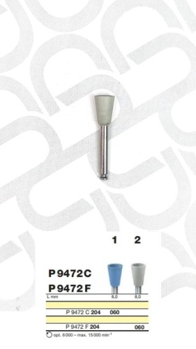 Полировочный бор по ZrO2 с алмазным зерном 2-я ступень, Р 9472 F 204.060, Drendel + Zweiling DIAMANT GmbH, Германия