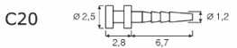 Титановые штифты IKT-C20-V (24шт.)